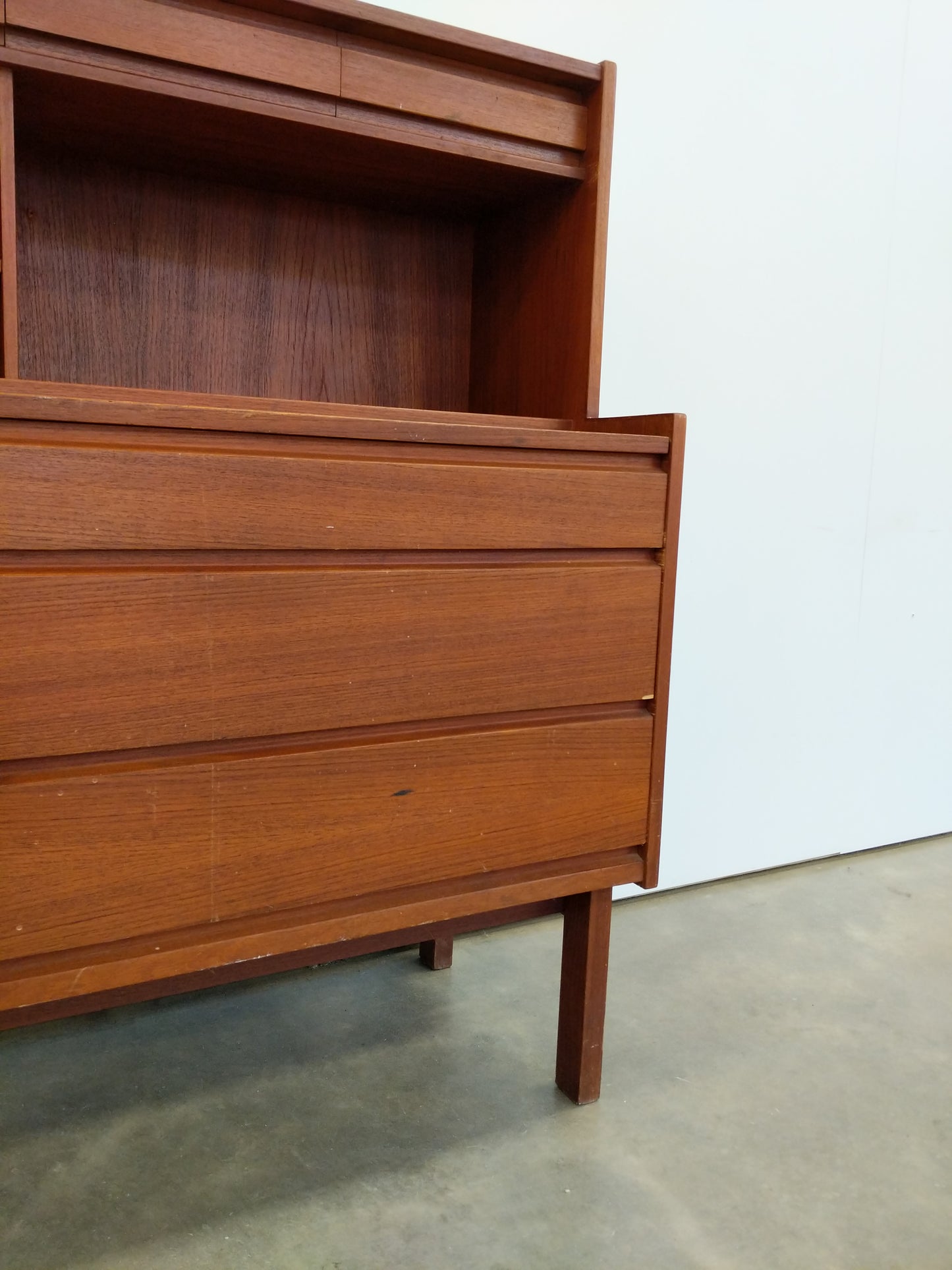Vintage Danish Modern Teak Secretary Desk