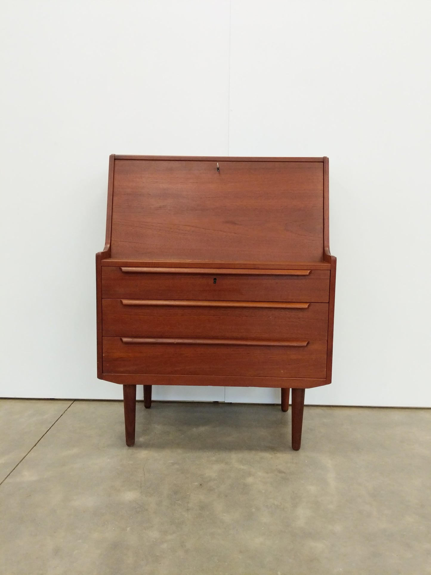 Vintage Danish Modern Teak Secretary Desk