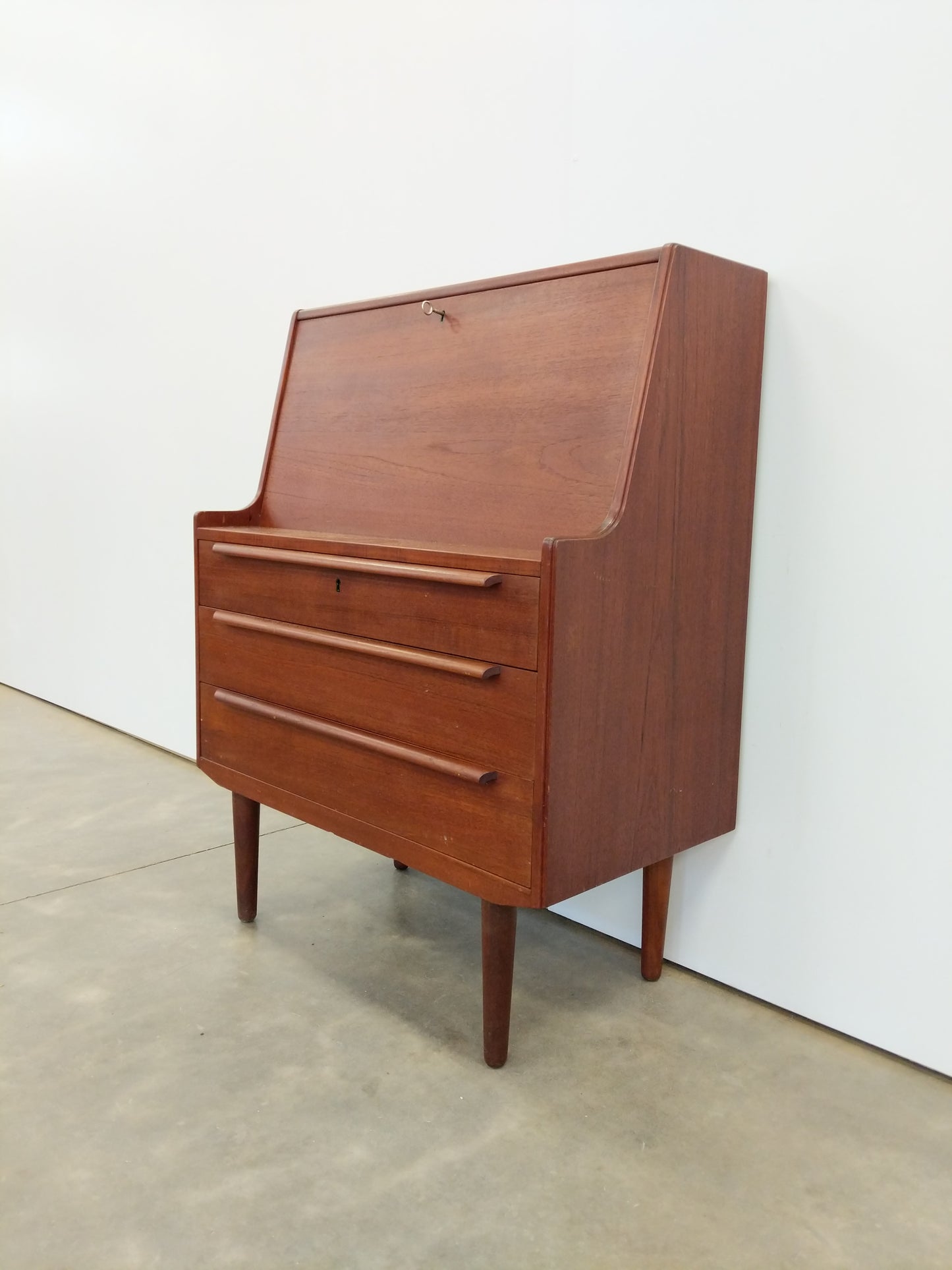 Vintage Danish Modern Teak Secretary Desk