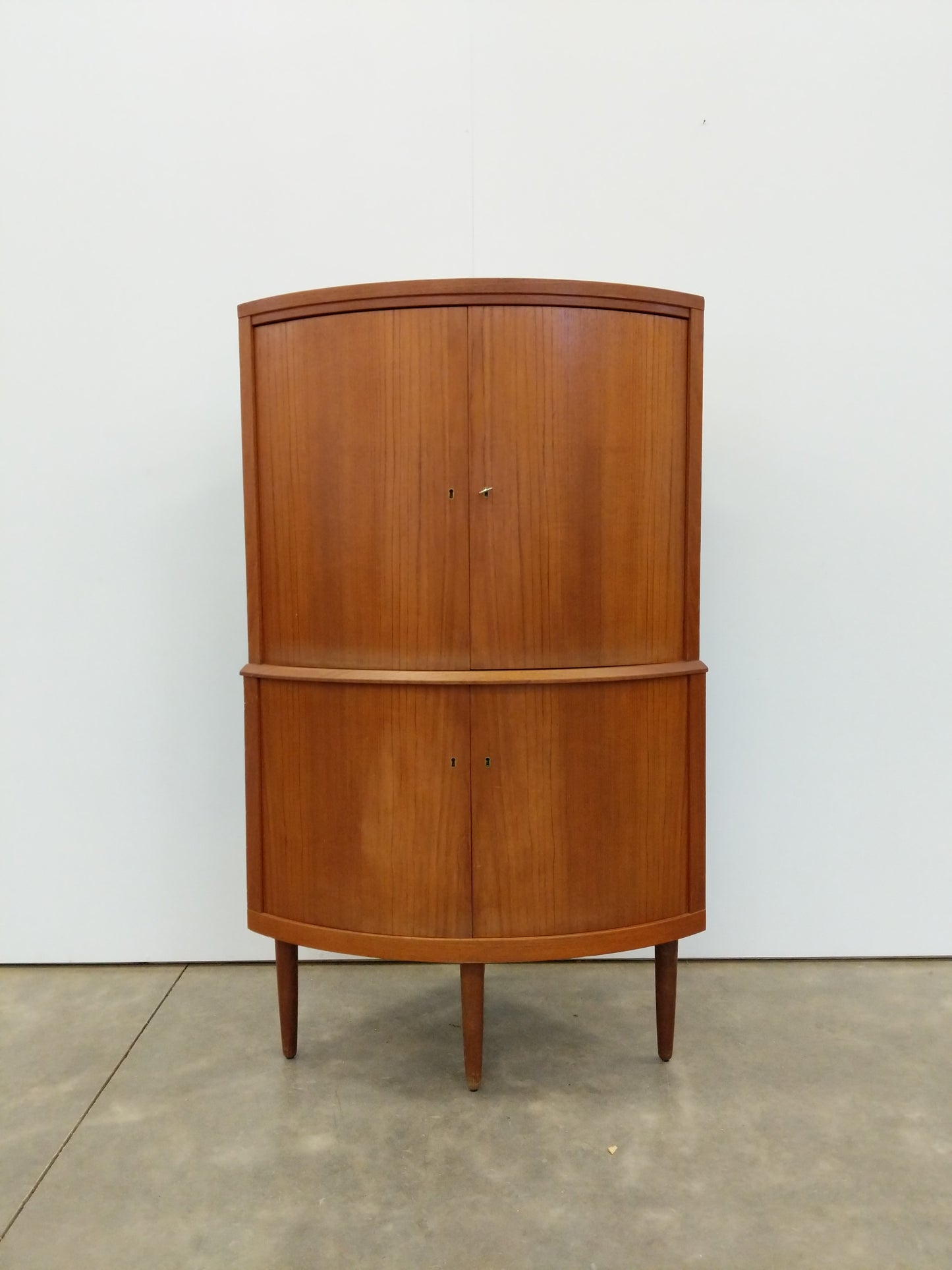 Vintage Danish Modern Teak Corner Cabinet by Midtjydsk