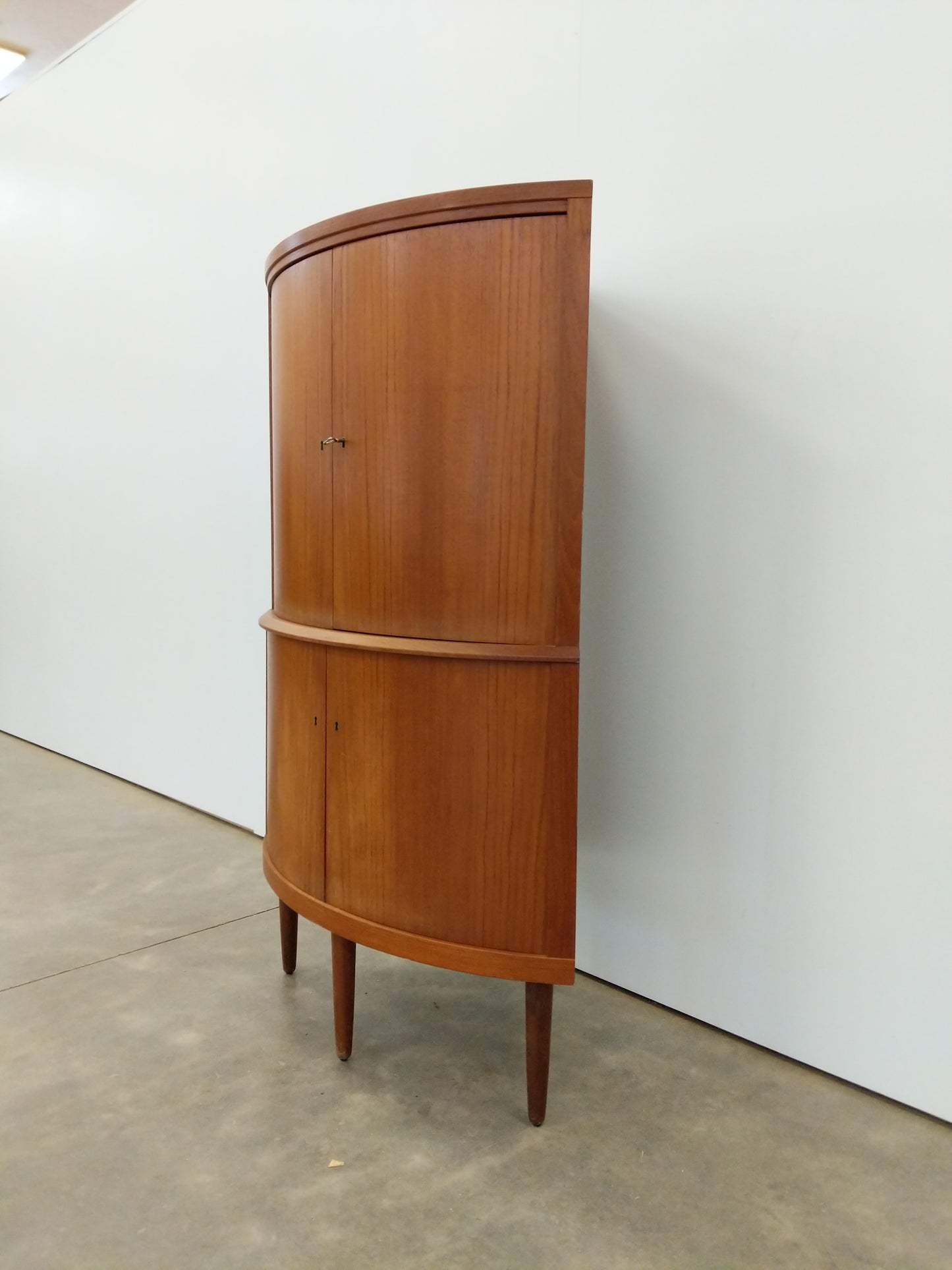 Vintage Danish Modern Teak Corner Cabinet by Midtjydsk