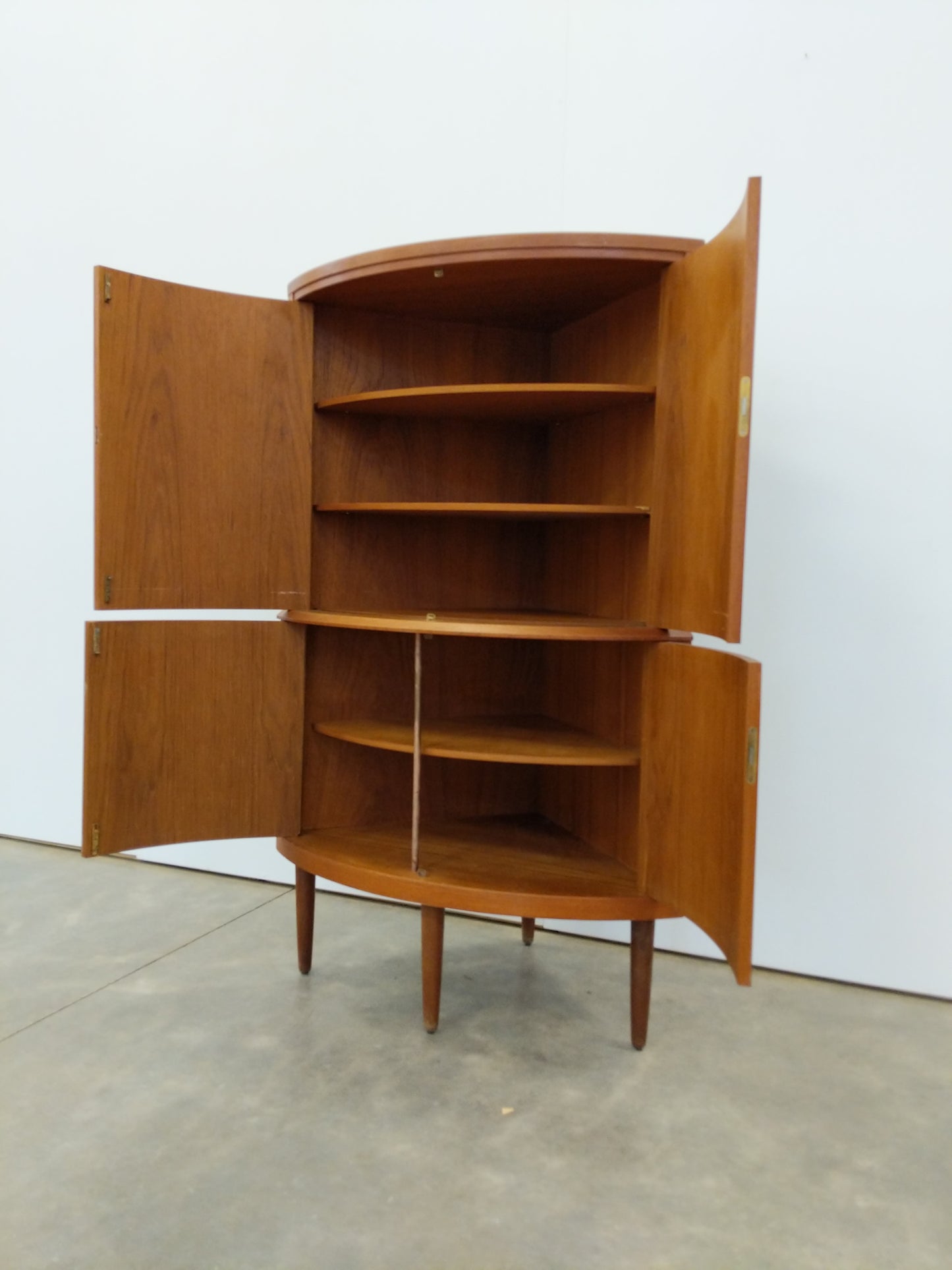 Vintage Danish Modern Teak Corner Cabinet by Midtjydsk
