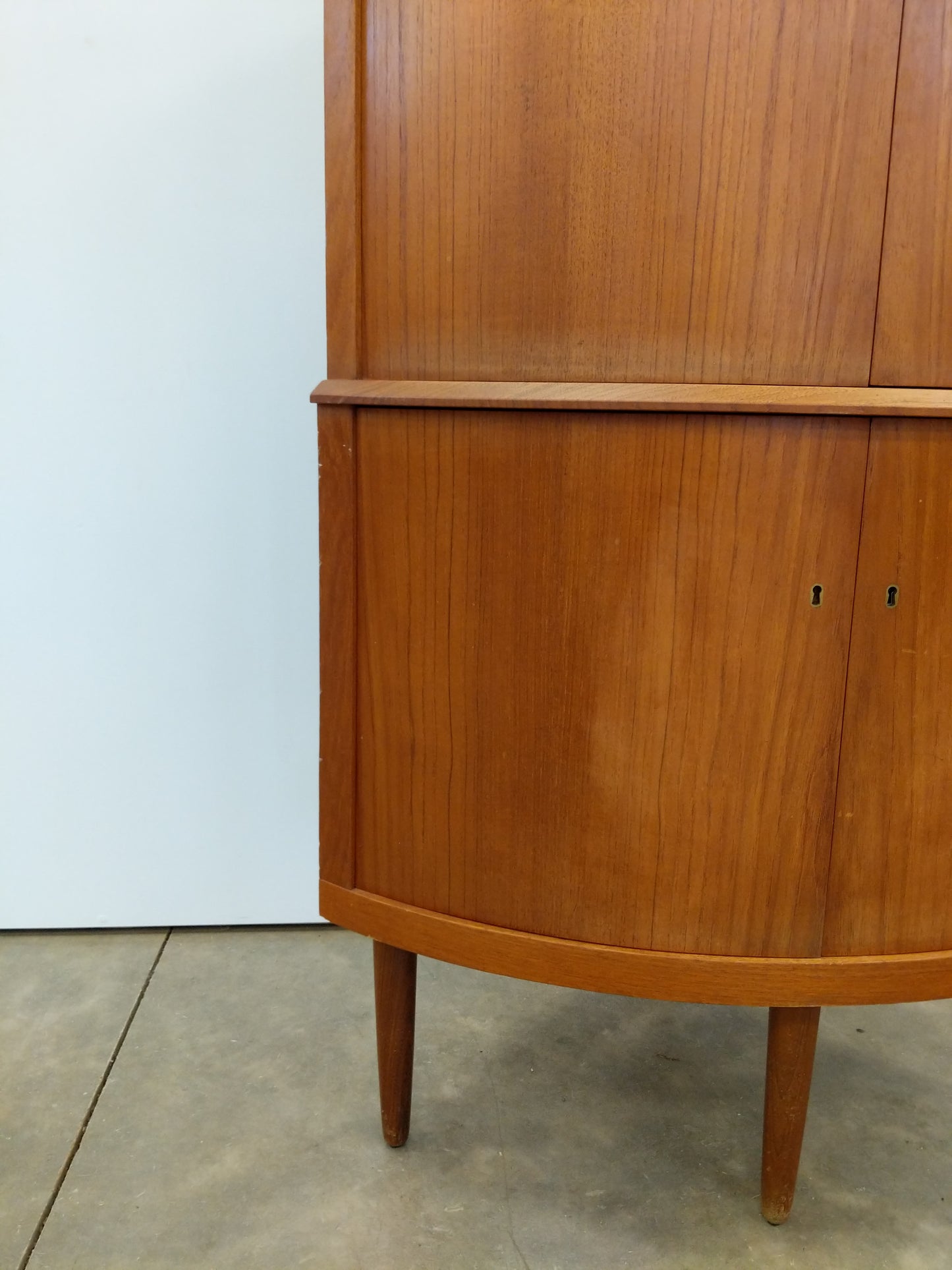 Vintage Danish Modern Teak Corner Cabinet by Midtjydsk