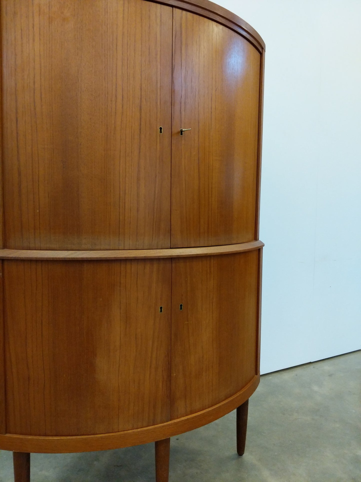 Vintage Danish Modern Teak Corner Cabinet by Midtjydsk