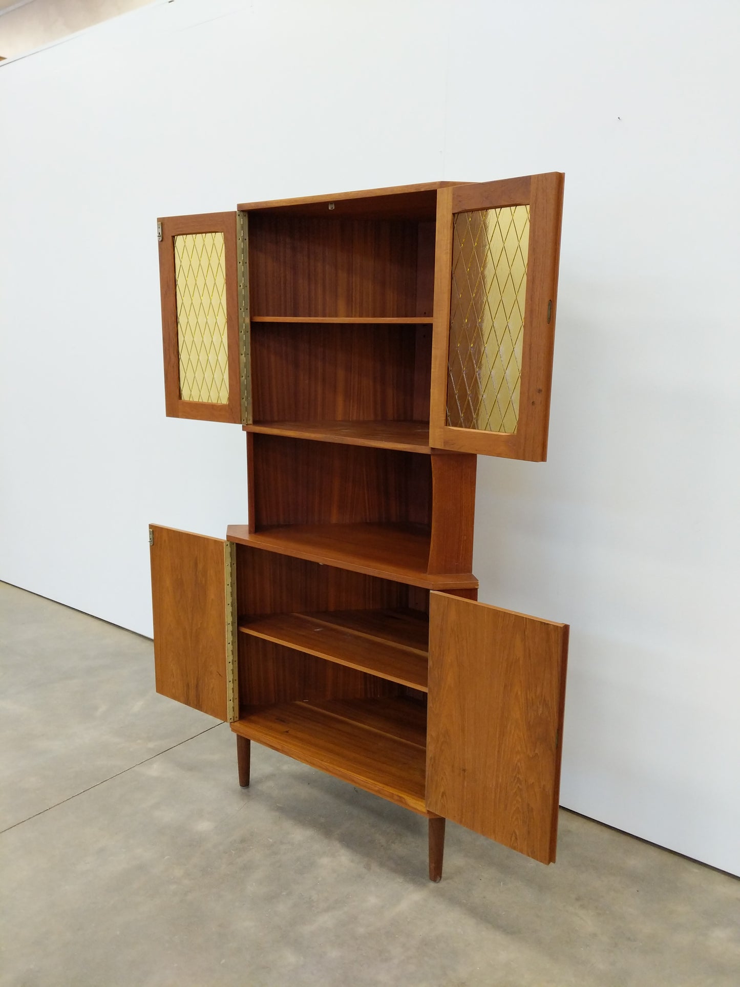 Vintage Danish Modern Teak Corner Cabinet