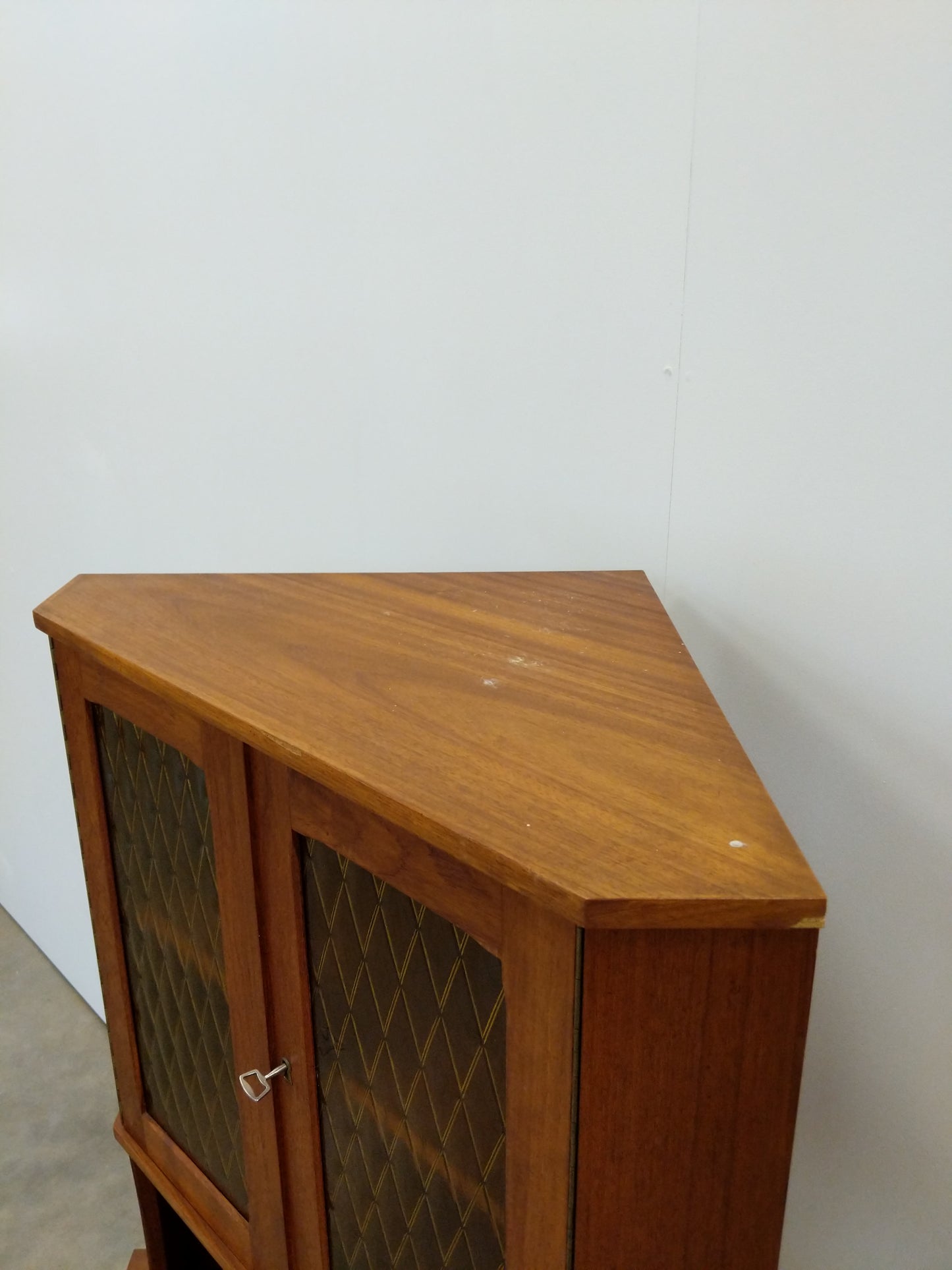 Vintage Danish Modern Teak Corner Cabinet