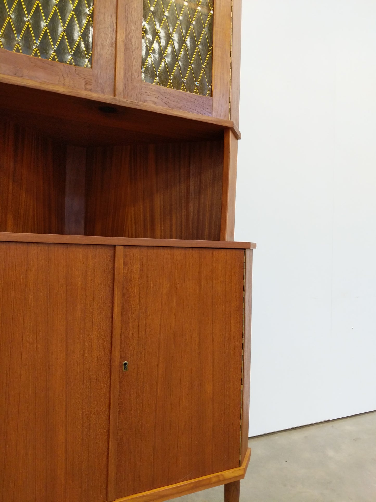 Vintage Danish Modern Teak Corner Cabinet