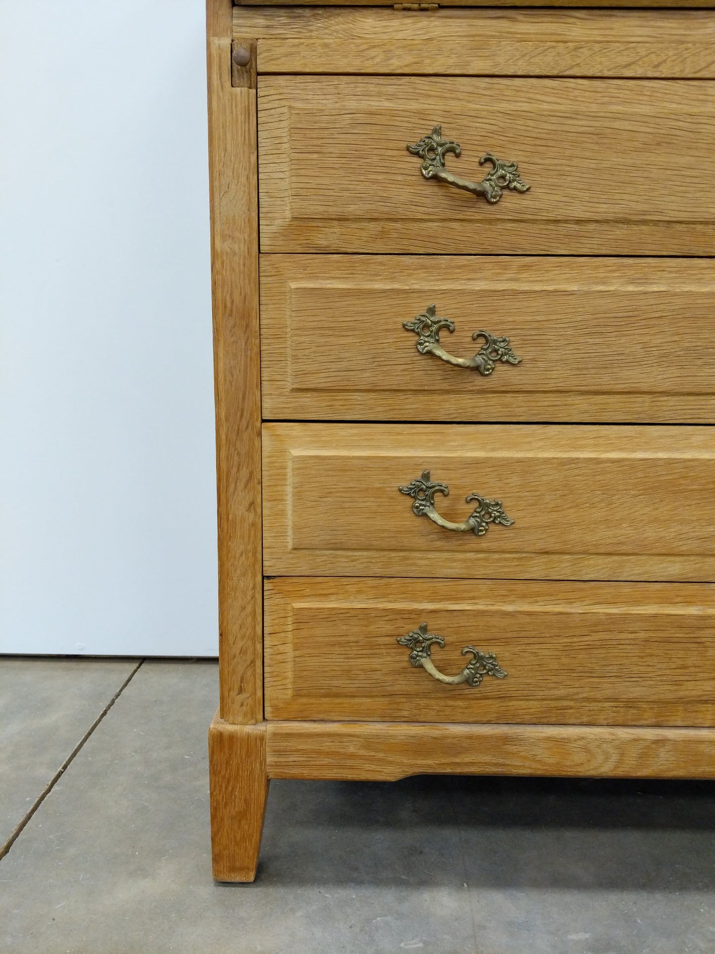 Vintage Danish Oak Secretary Desk