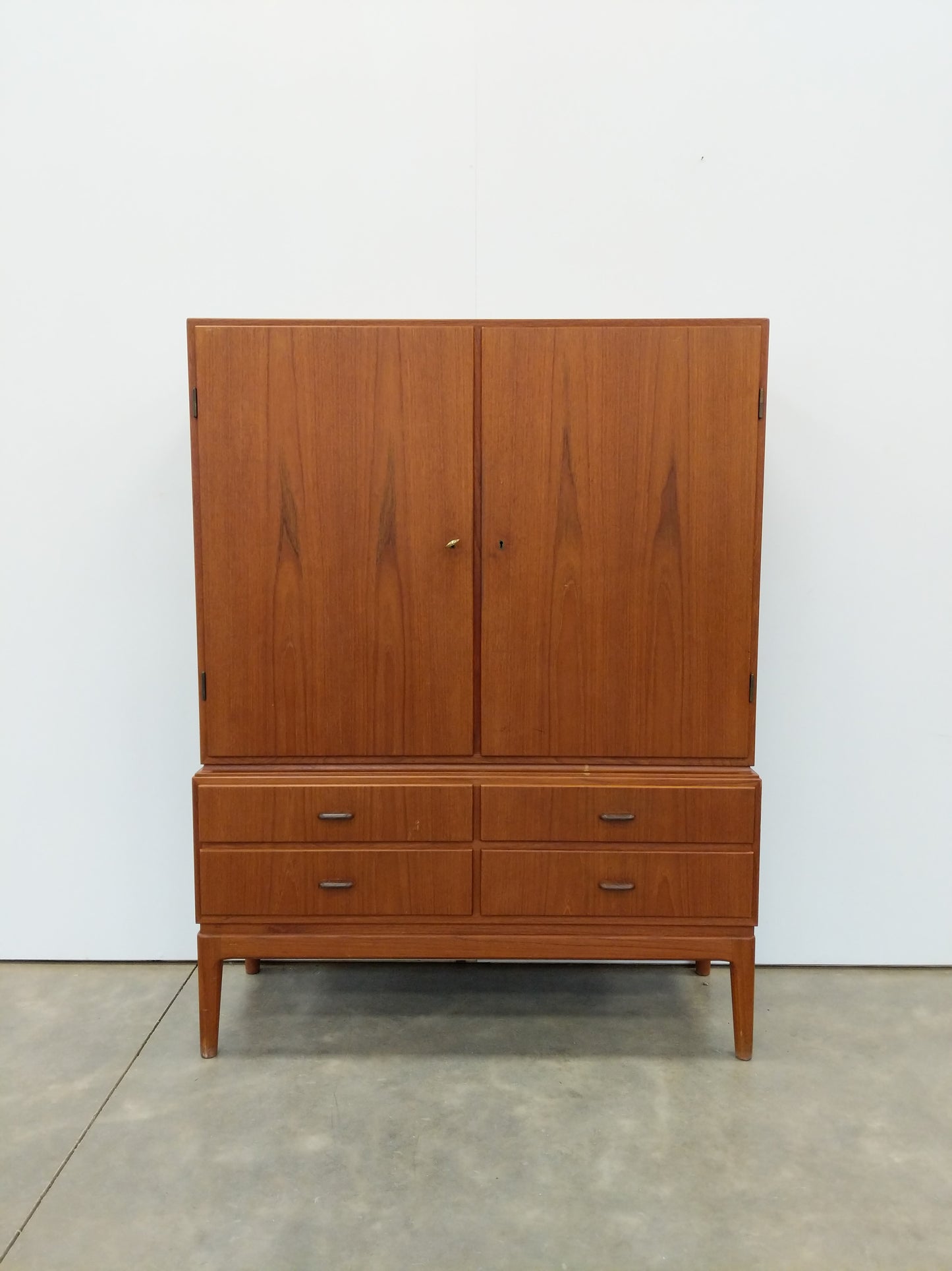 Vintage Danish Modern Teak Wardrobe / Cabinet