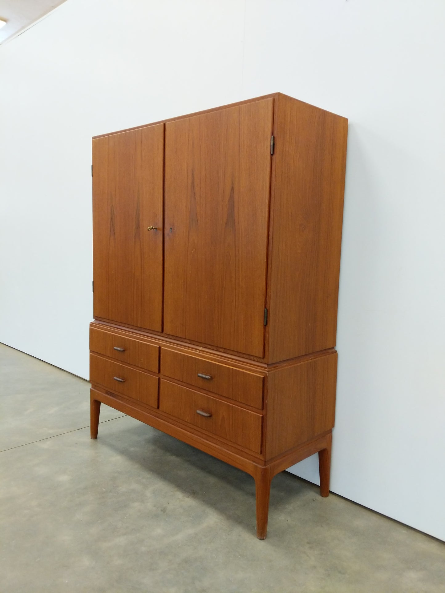 Vintage Danish Modern Teak Wardrobe / Cabinet