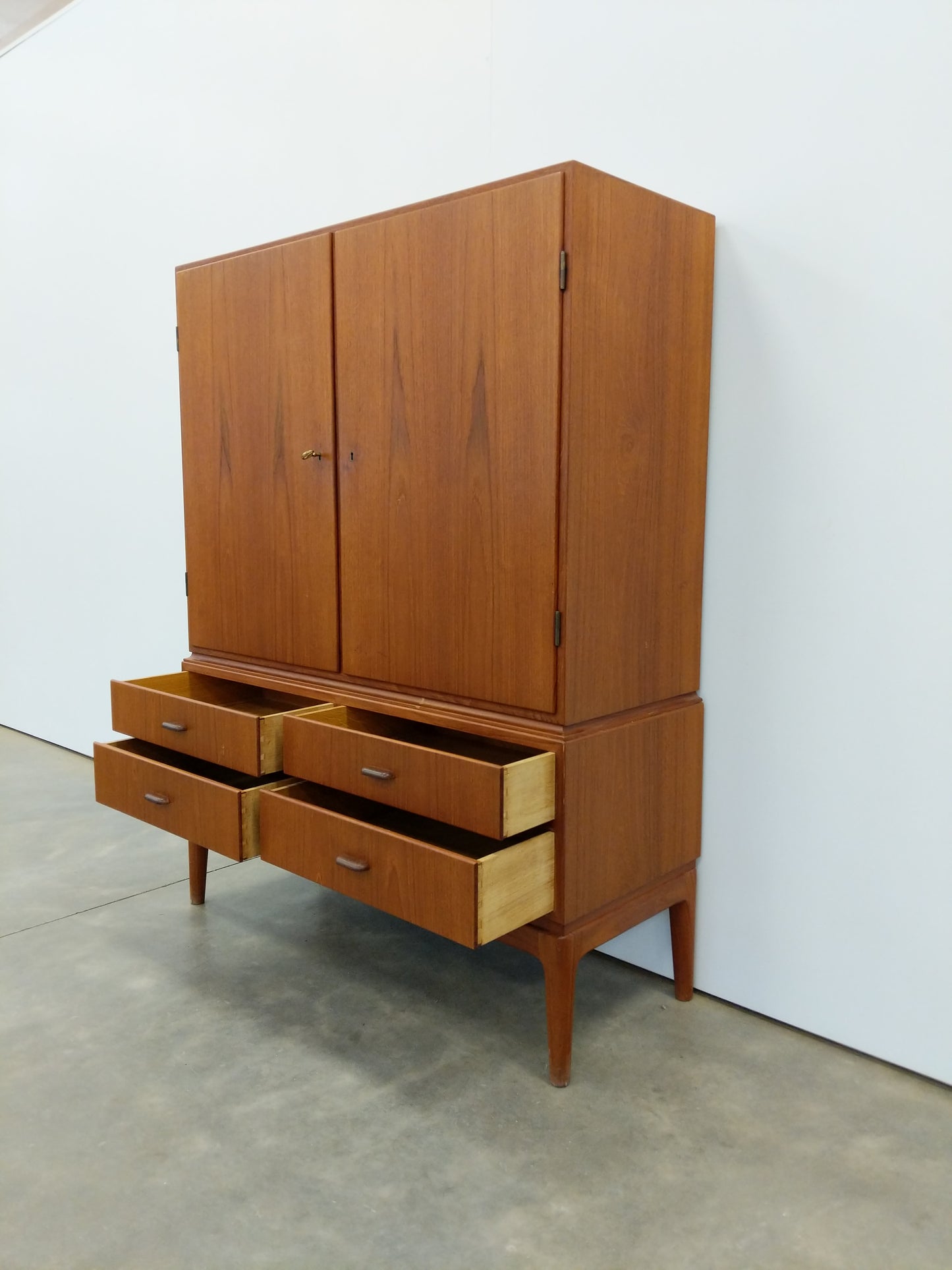 Vintage Danish Modern Teak Wardrobe / Cabinet