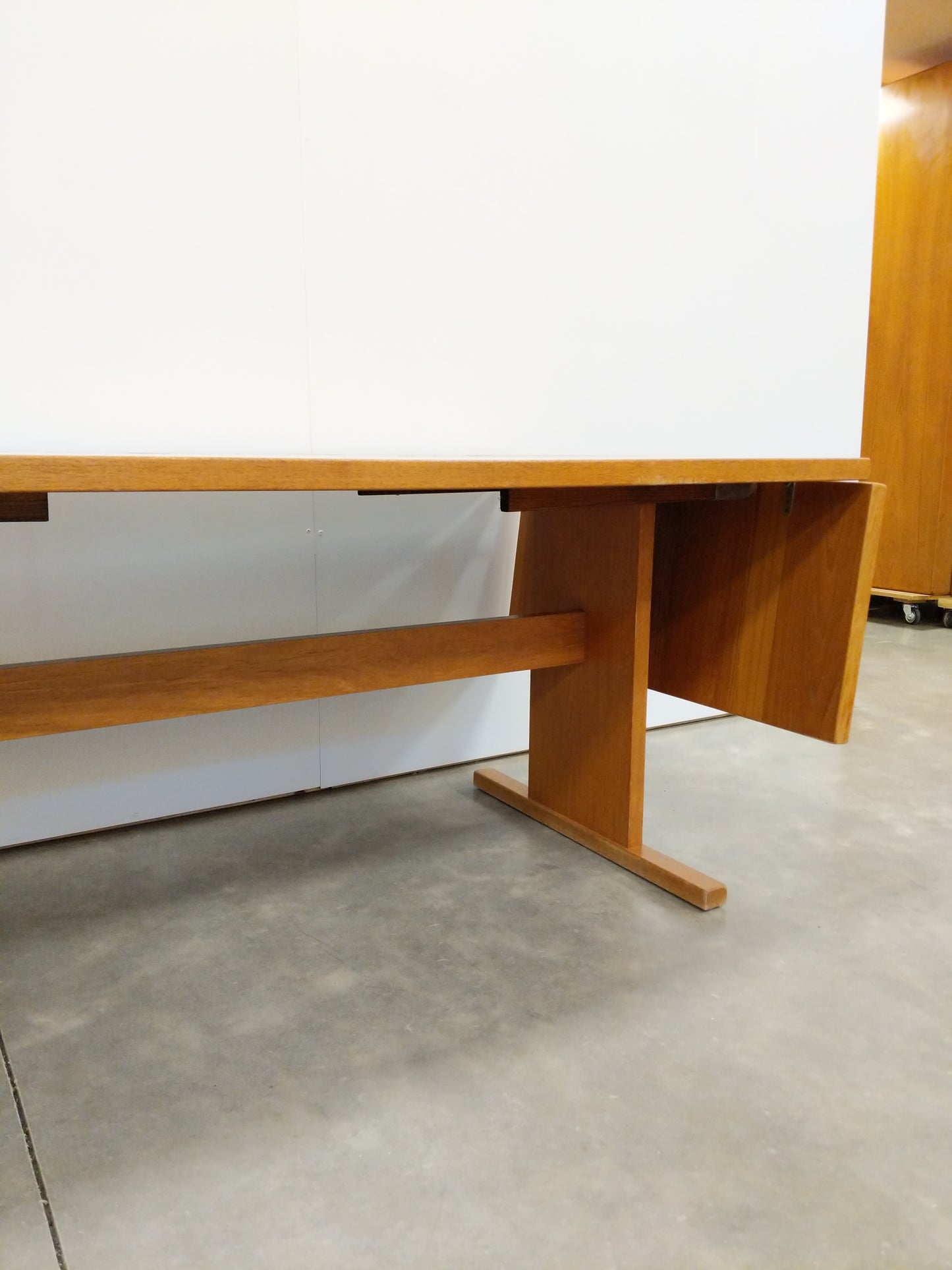 Vintage Danish Modern Teak Extendable Dining Table