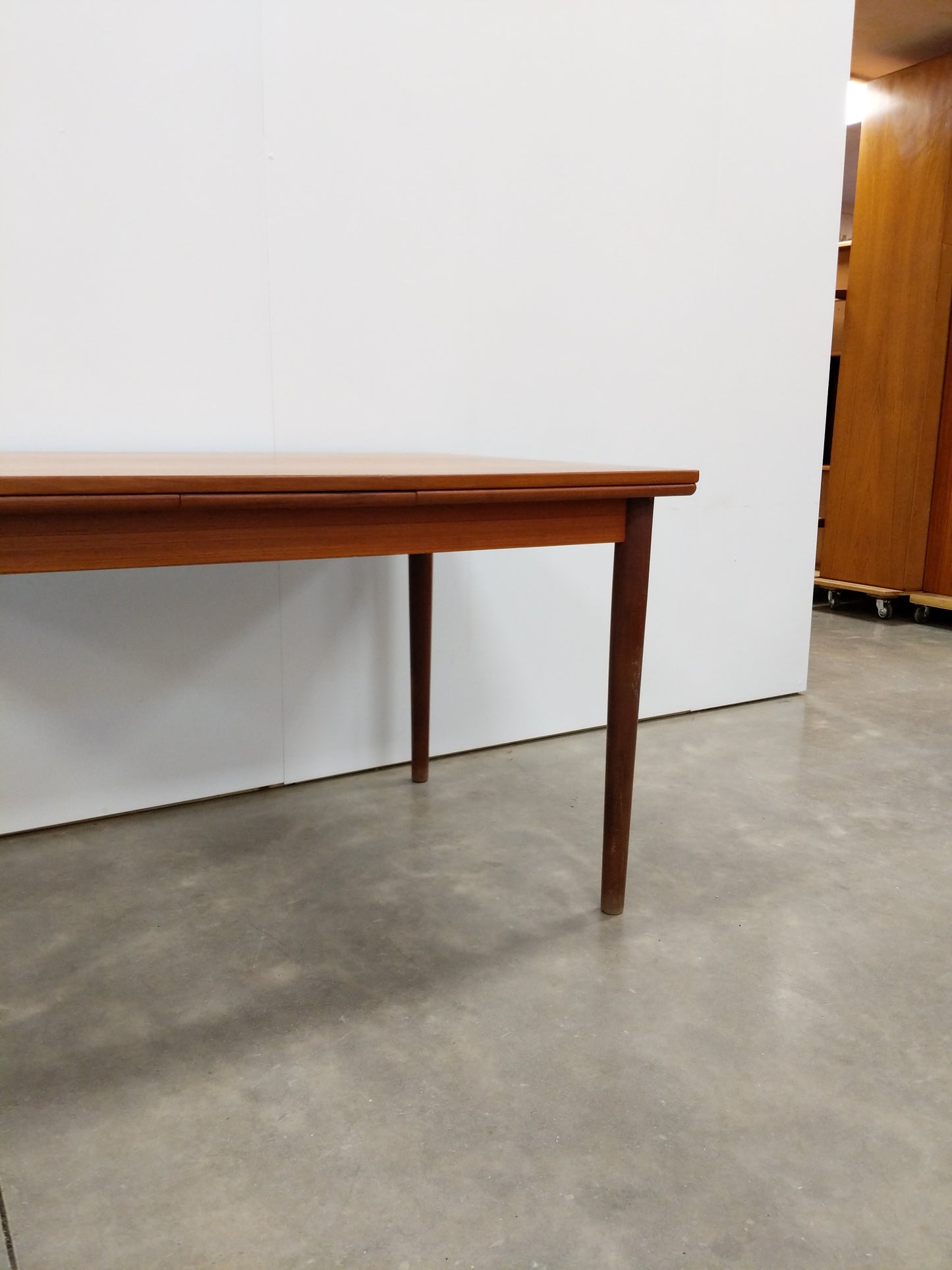 Vintage Danish Modern Teak Extendable Dining Table