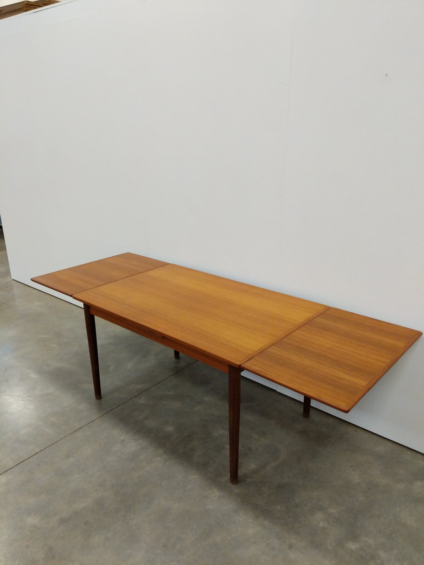 Vintage Danish Modern Teak Extendable Dining Table