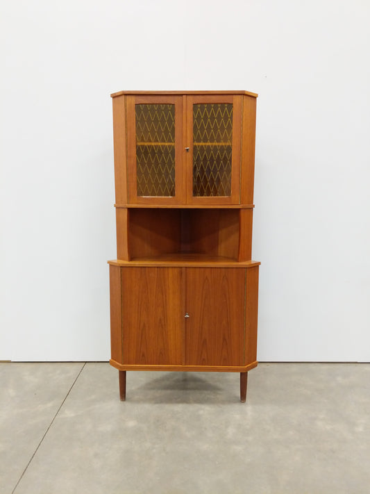 Vintage Danish Modern Teak Corner Cabinet