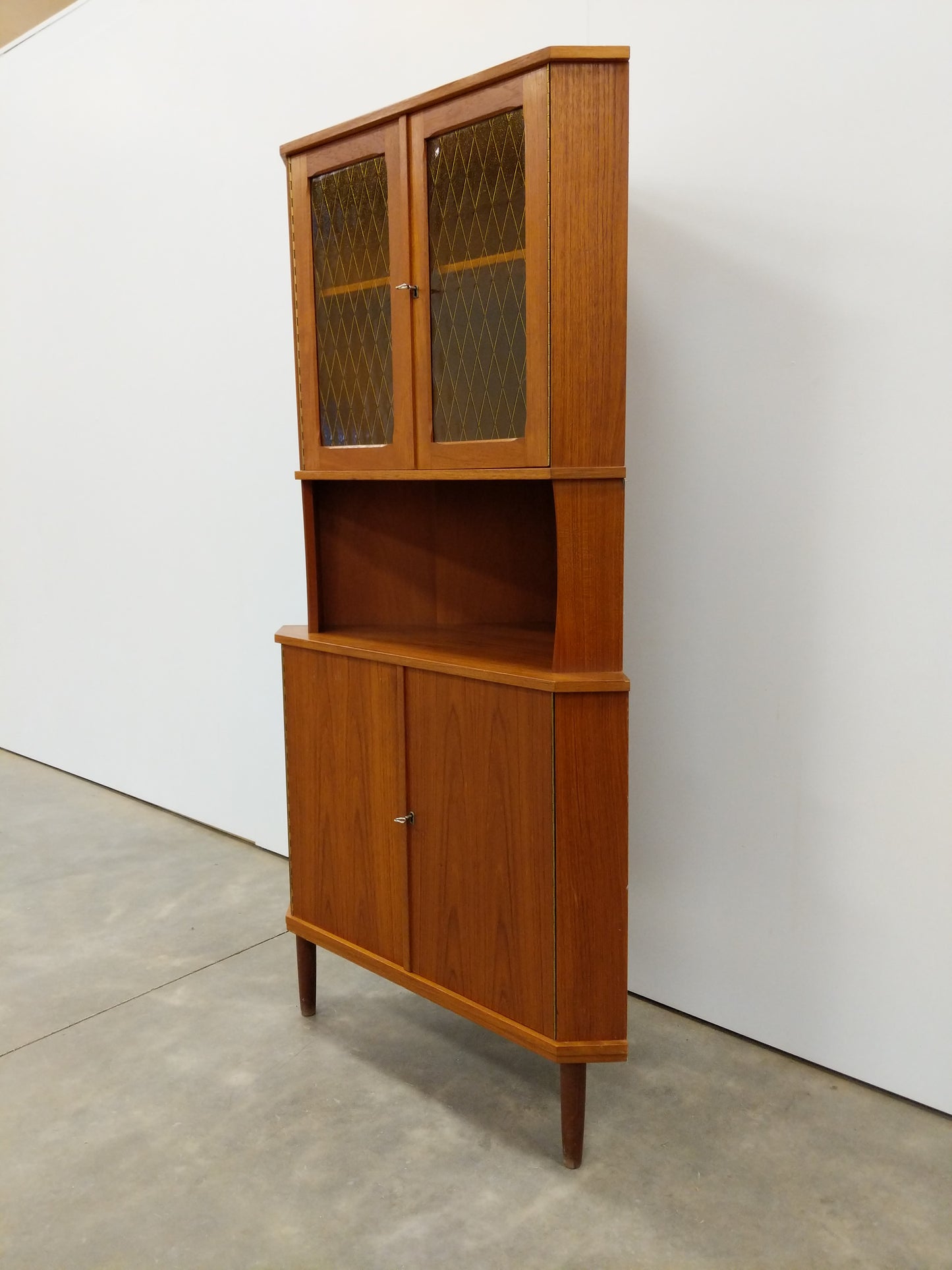 Vintage Danish Modern Teak Corner Cabinet
