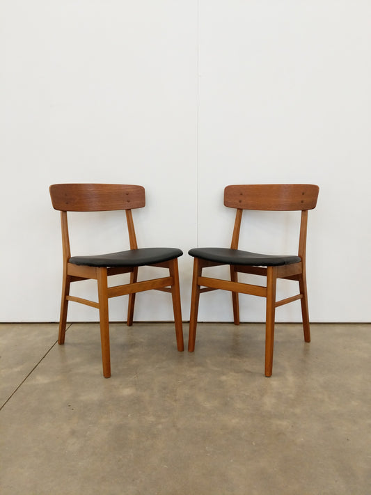 Pair of Vintage Danish Modern Dining Chairs by Farstrup