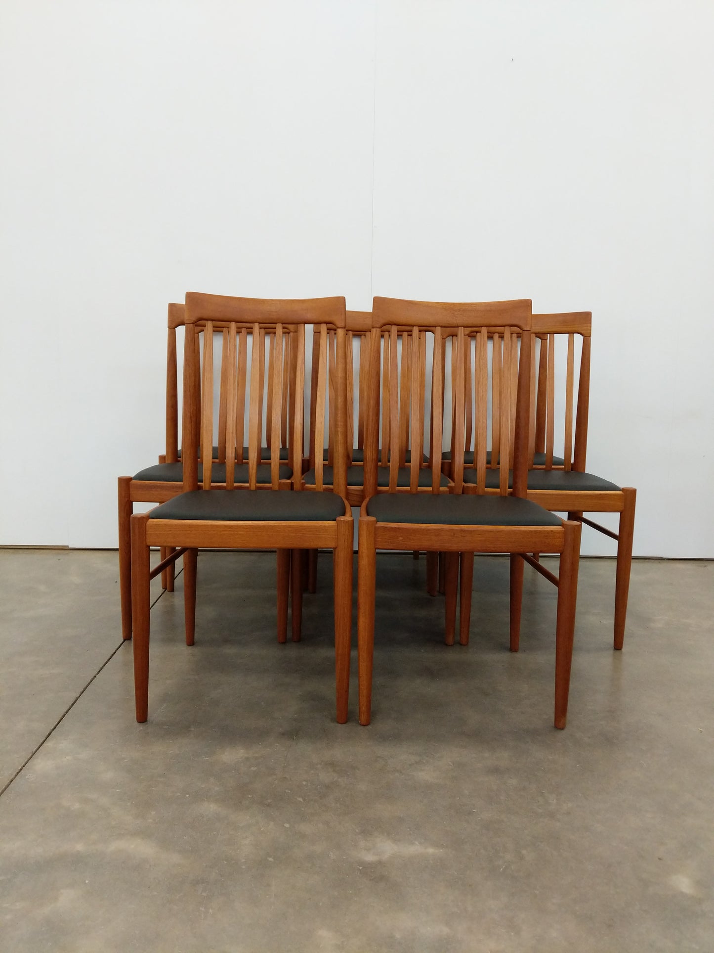 Set of 8 Vintage Danish Modern Dining Chairs by Bramin