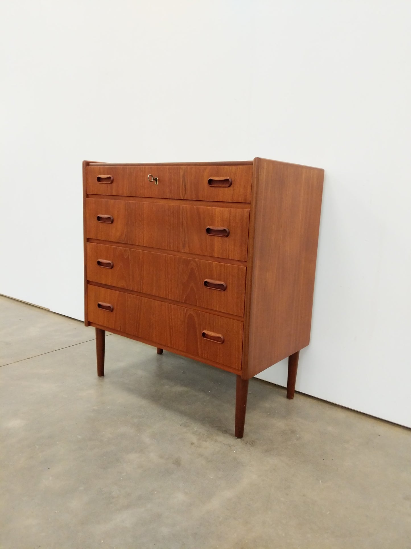 Vintage Danish Modern Teak Low Dresser