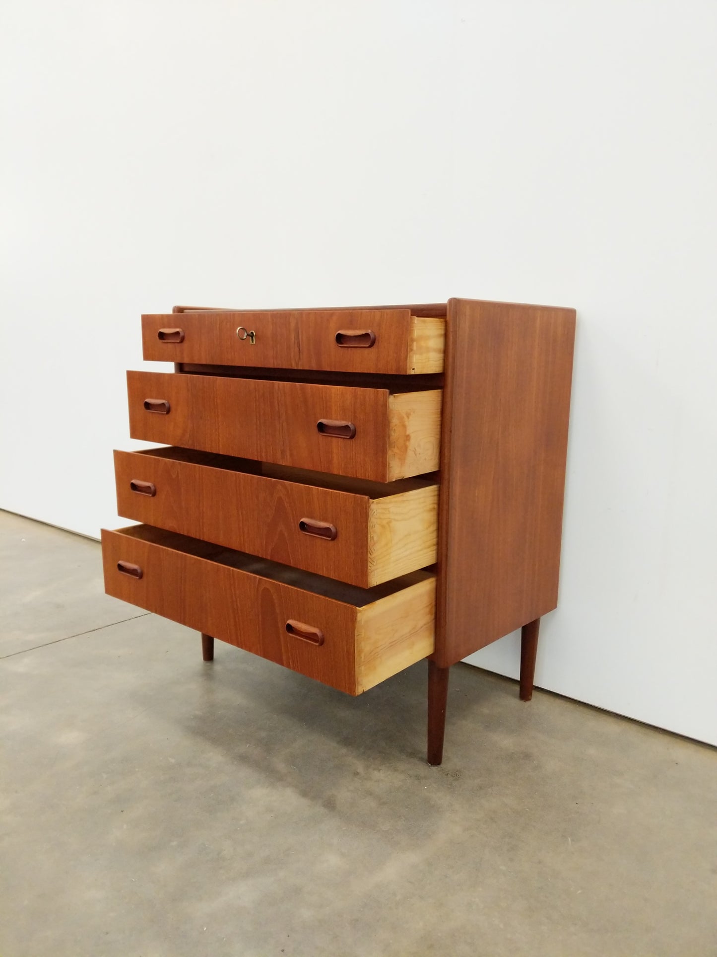 Vintage Danish Modern Teak Low Dresser
