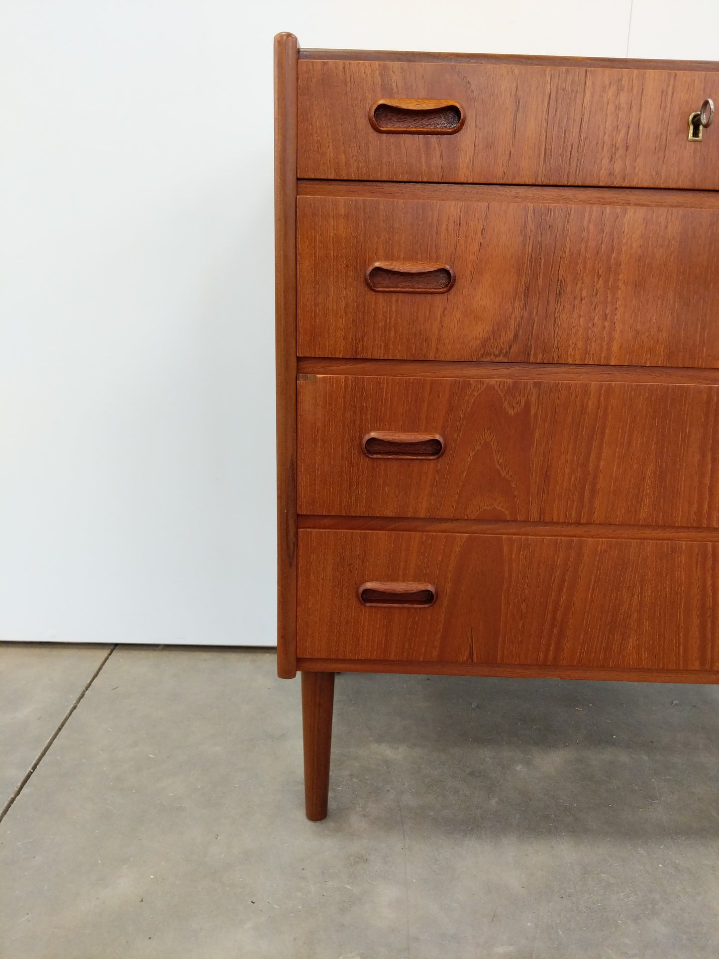 Vintage Danish Modern Teak Low Dresser