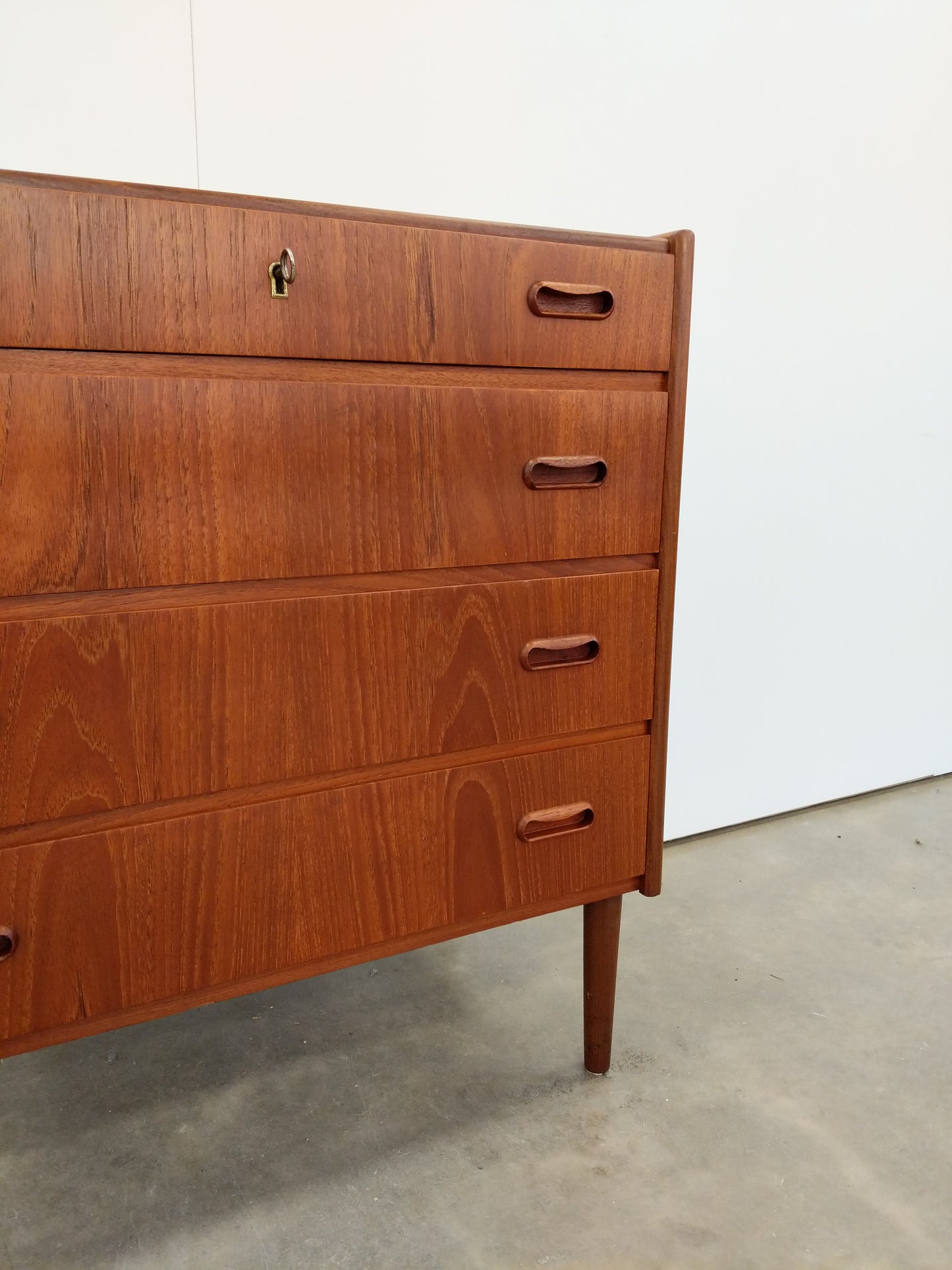 Vintage Danish Modern Teak Low Dresser