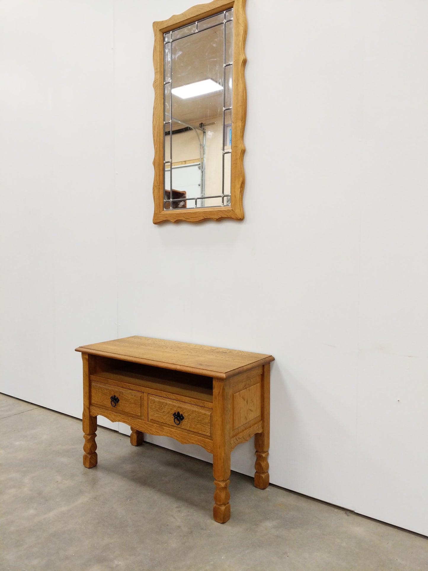 Vintage Danish Oak Entry Set