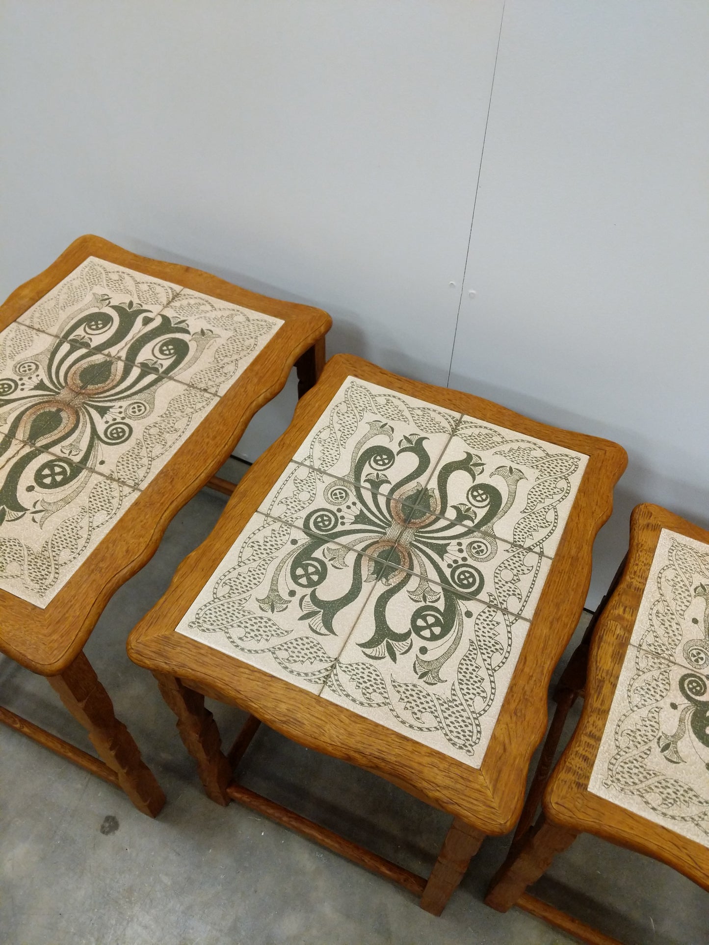 Set of Vintage Danish Oak Nesting Tables