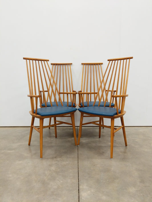 Set of 4 Vintage Danish Modern Armchairs