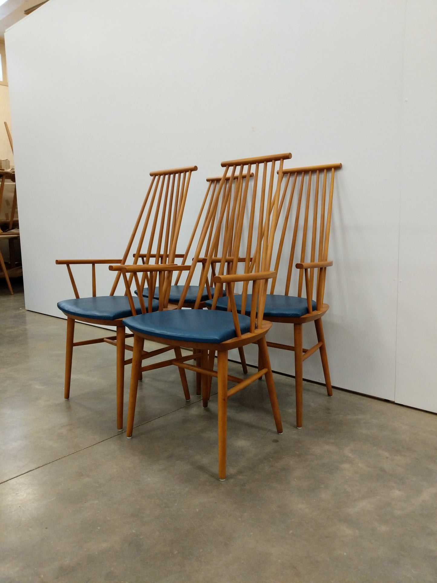 Set of 4 Vintage Danish Modern Armchairs
