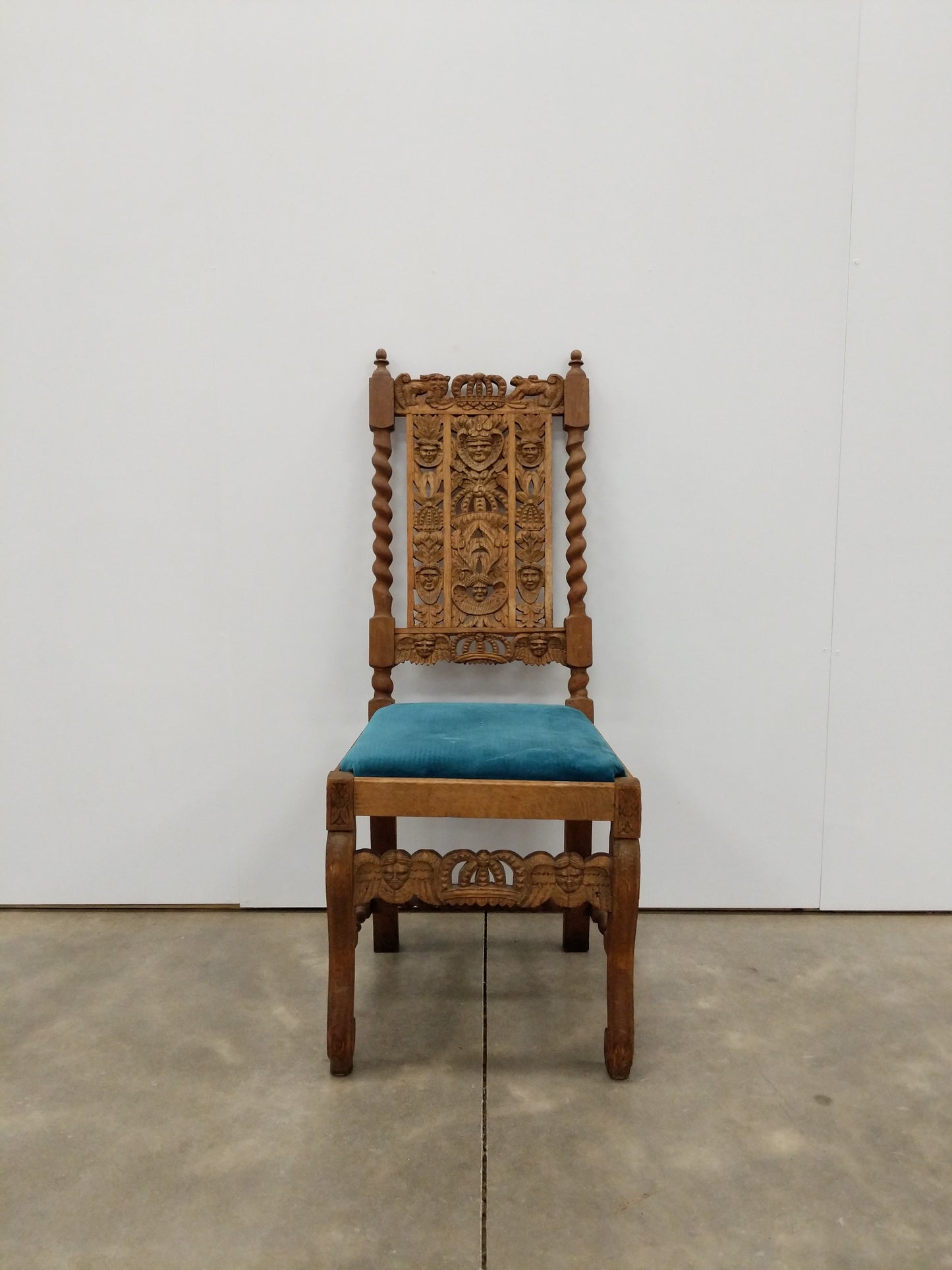 Antique Carved Oak Chair