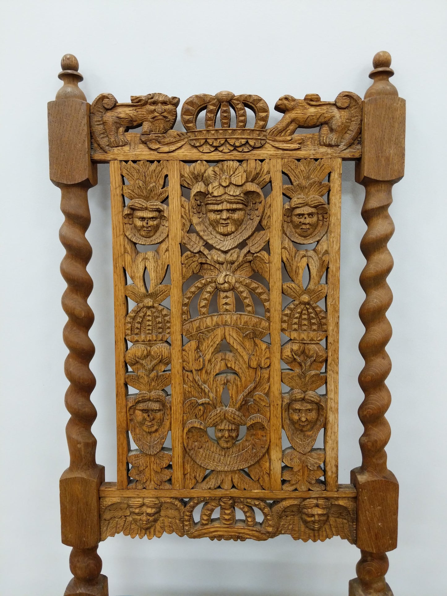 Antique Carved Oak Chair