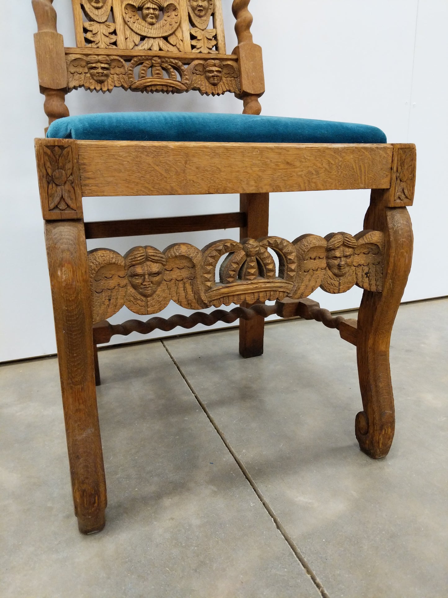 Antique Carved Oak Chair