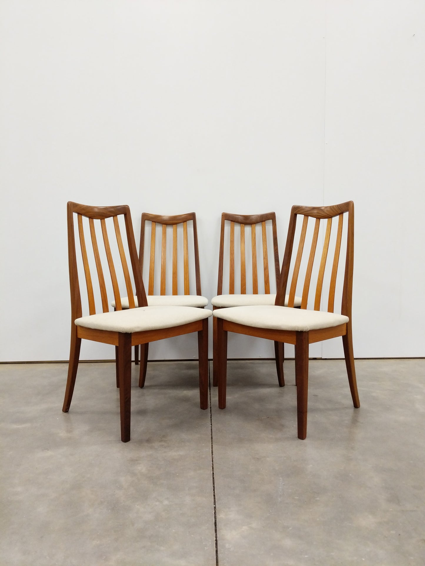 Set of 4 Vintage Mid Century Modern Dining Chairs by G Plan