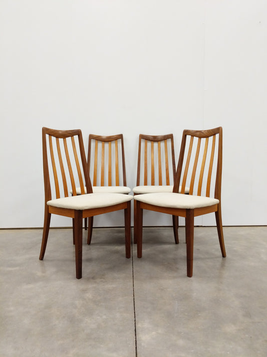 Set of 4 Vintage Mid Century Modern Dining Chairs by G Plan