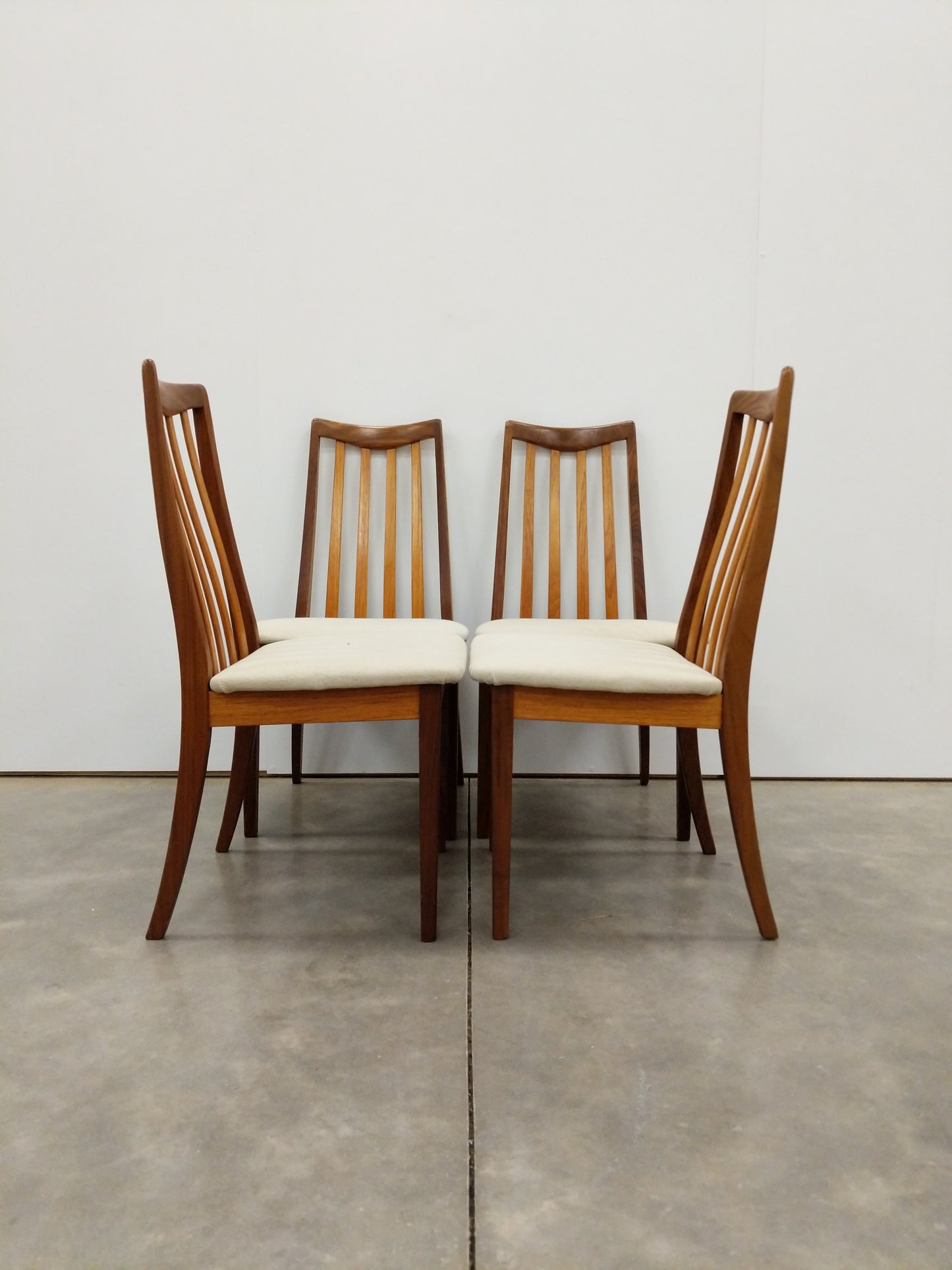 Set of 4 Vintage Mid Century Modern Dining Chairs by G Plan