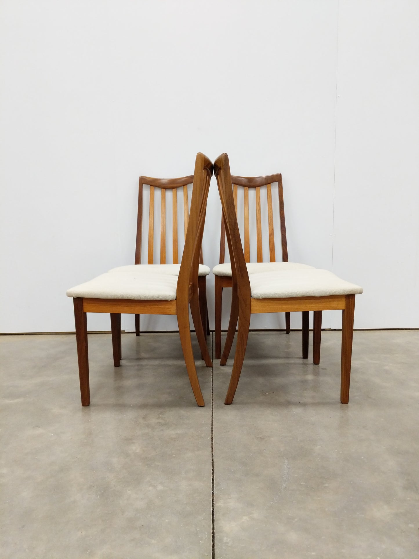 Set of 4 Vintage Mid Century Modern Dining Chairs by G Plan