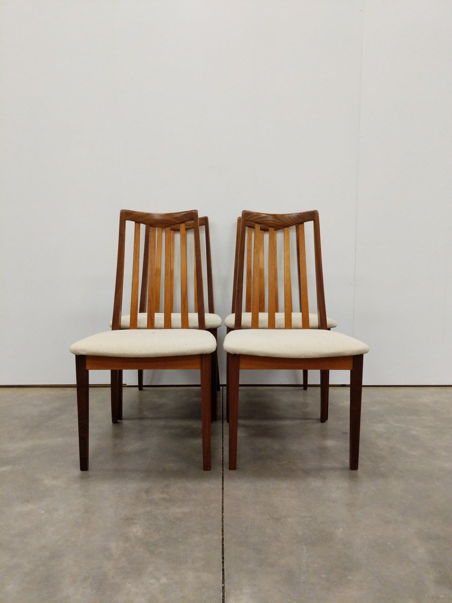 Set of 4 Vintage Mid Century Modern Dining Chairs by G Plan