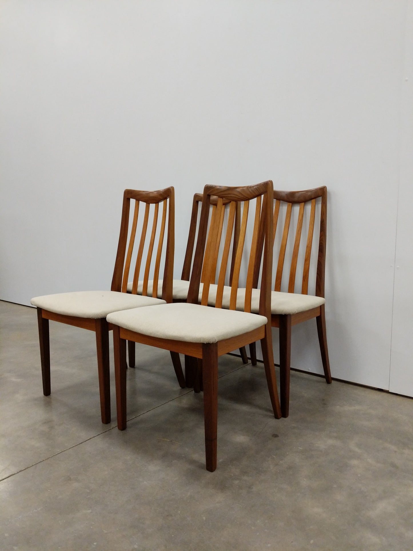 Set of 4 Vintage Mid Century Modern Dining Chairs by G Plan