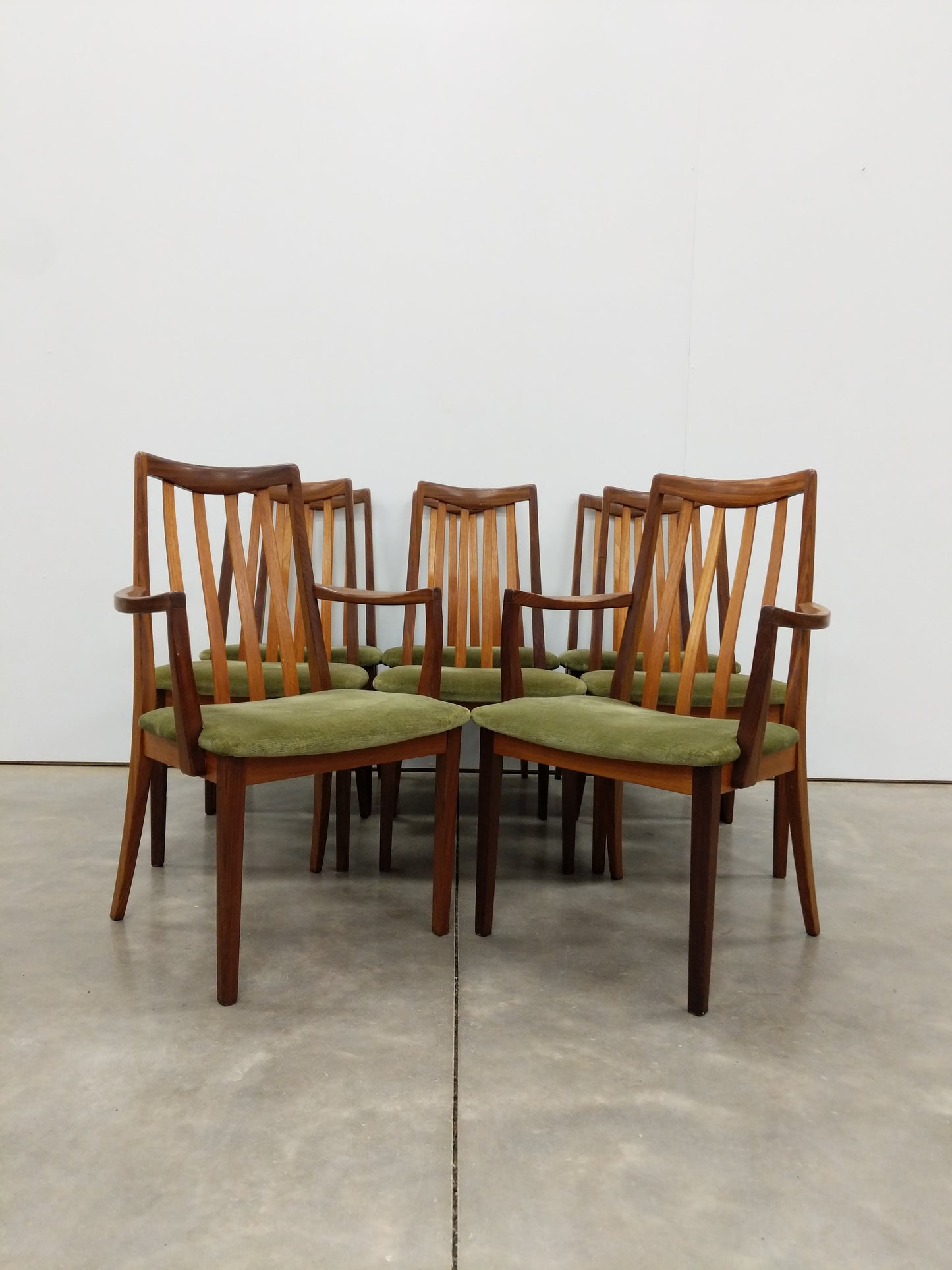 Set of 8 Vintage Mid Century Modern Dining Chairs by G Plan