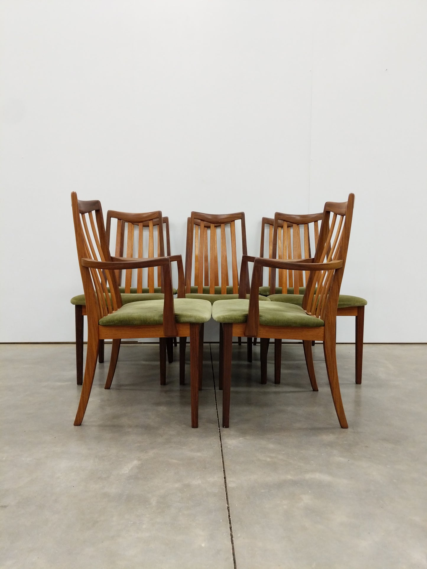 Set of 8 Vintage Mid Century Modern Dining Chairs by G Plan