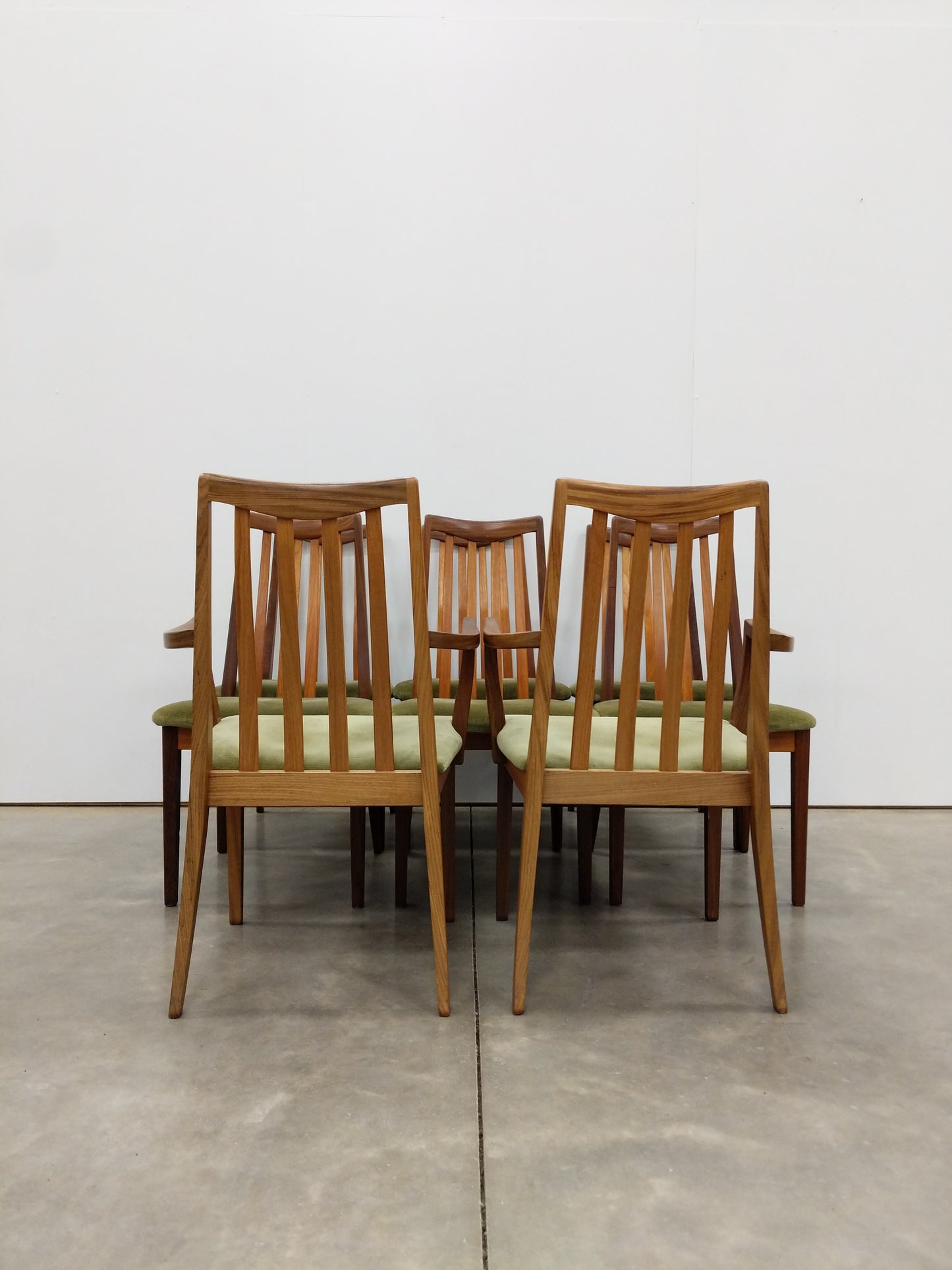 Set of 8 Vintage Mid Century Modern Dining Chairs by G Plan
