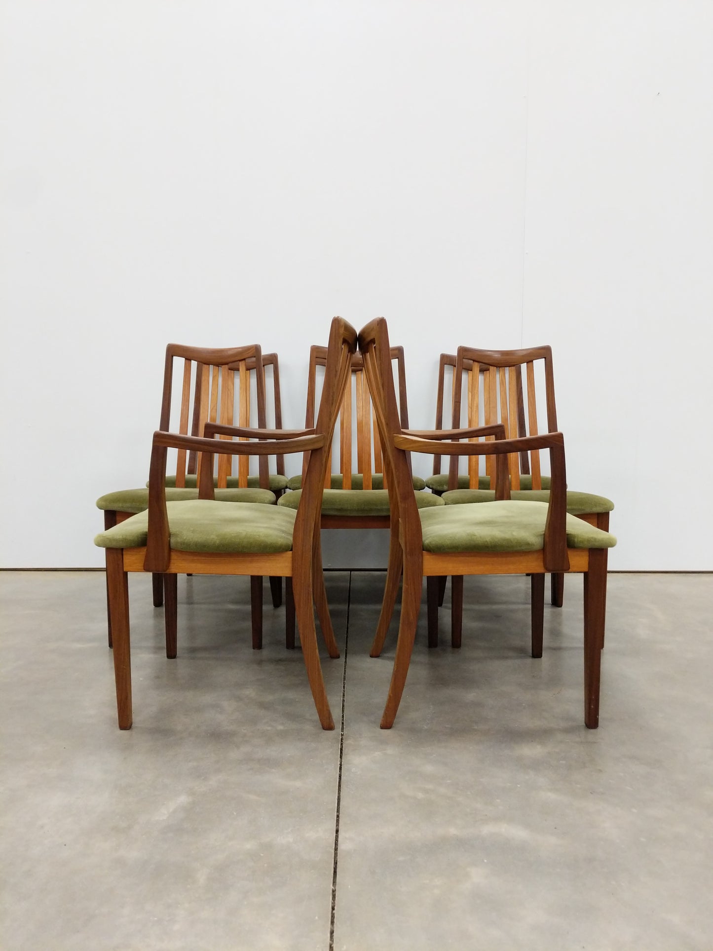 Set of 8 Vintage Mid Century Modern Dining Chairs by G Plan
