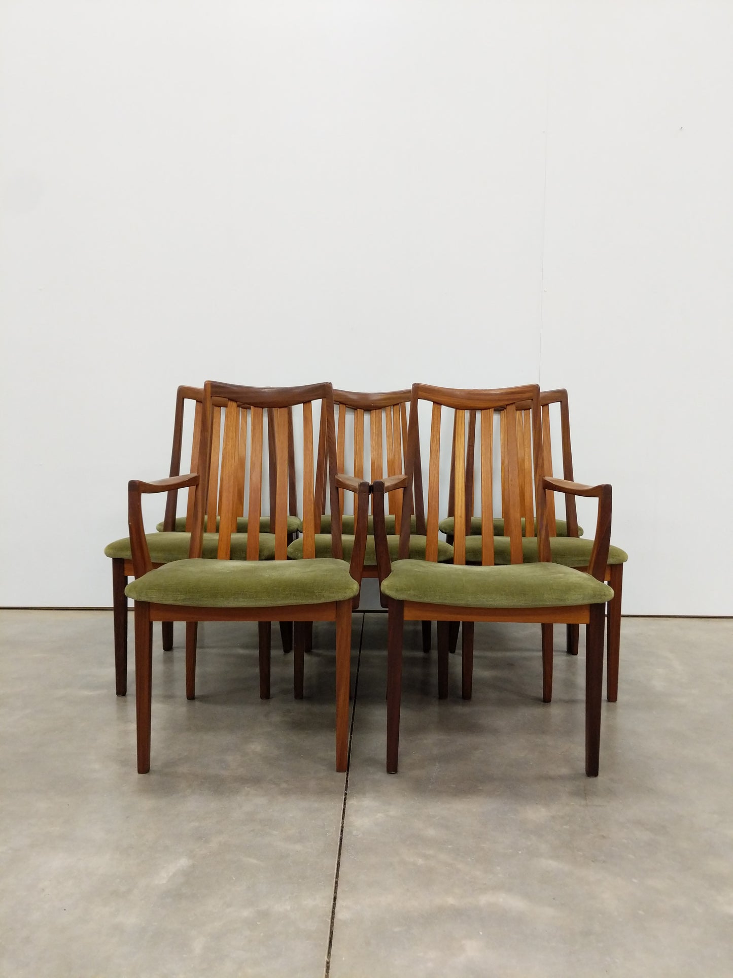 Set of 8 Vintage Mid Century Modern Dining Chairs by G Plan