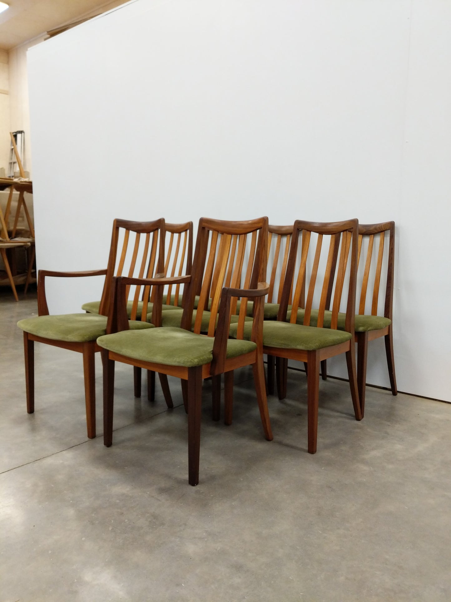 Set of 8 Vintage Mid Century Modern Dining Chairs by G Plan