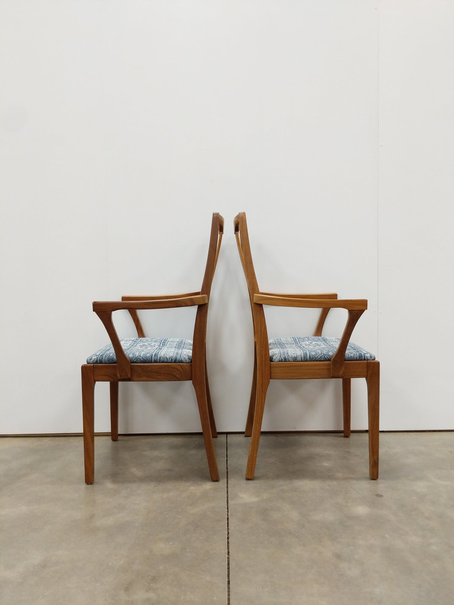 Pair of Vintage Mid Century Modern Dining Armchairs by Nathan