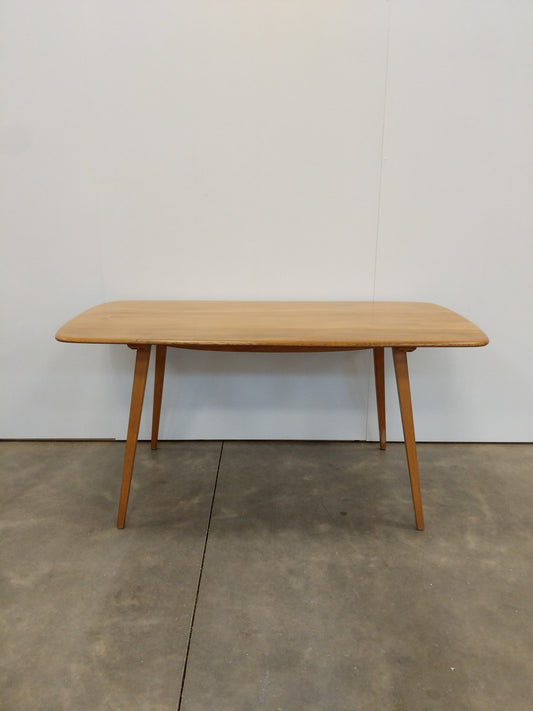 Vintage Ercol Mid Century Modern Plank Dining Table