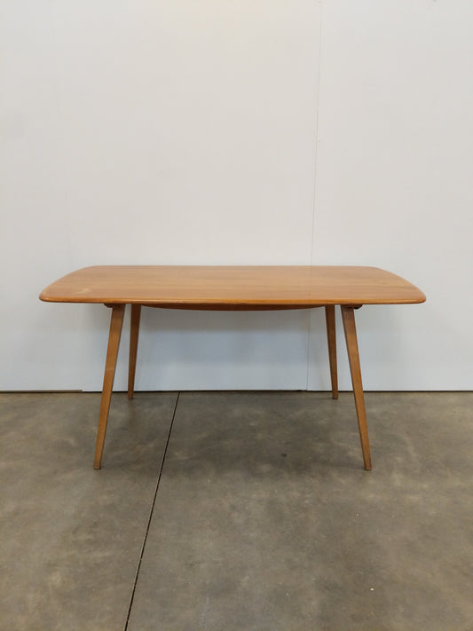 Vintage Ercol Mid Century Modern Plank Dining Table