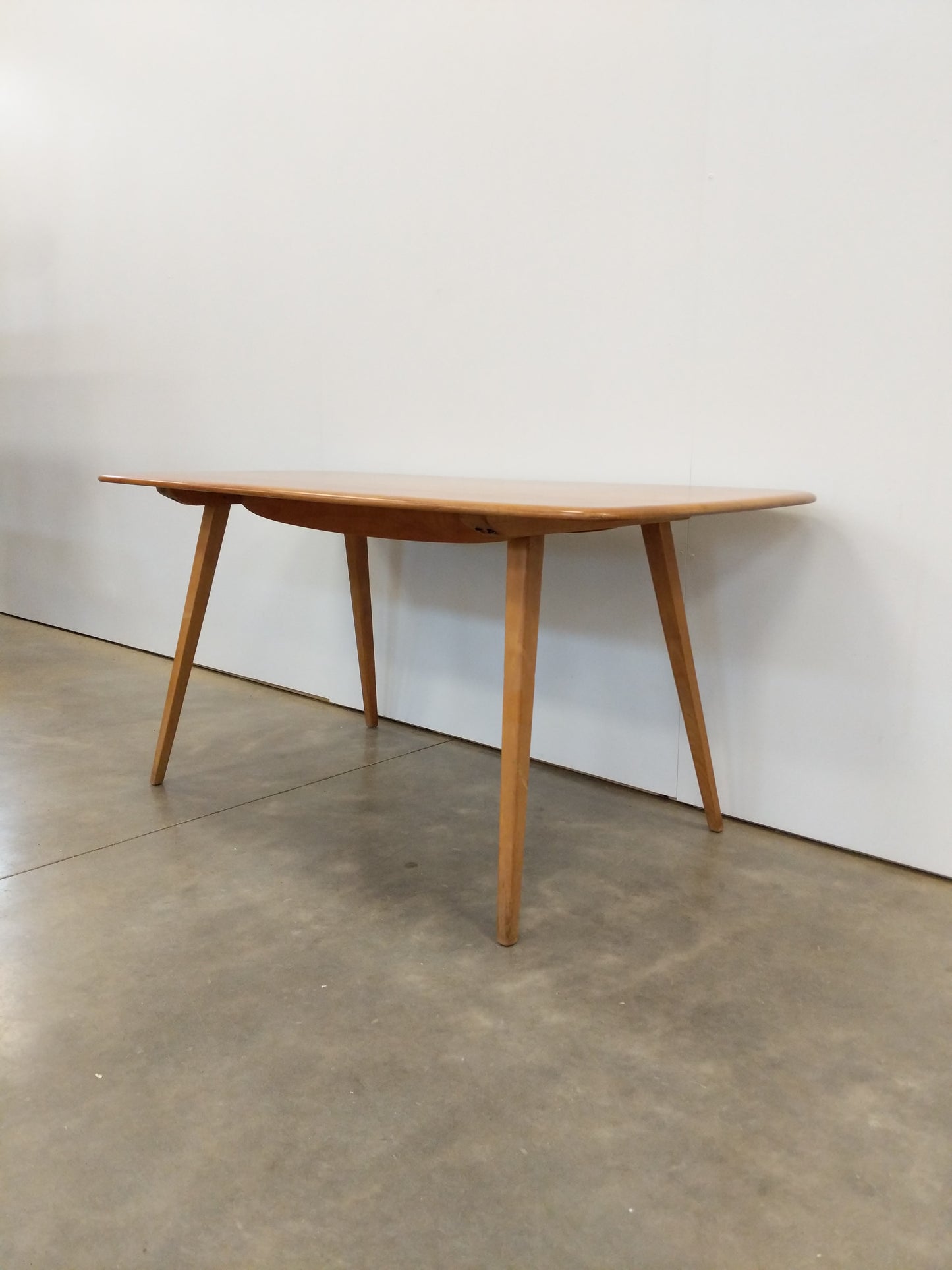Vintage Ercol Mid Century Modern Plank Dining Table