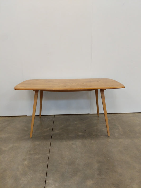 Vintage Ercol Mid Century Modern Plank Dining Table